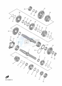 YZF600 YZF-R6 (BN6S) drawing TRANSMISSION