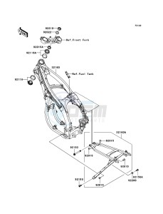 KX450F KX450D8F EU drawing Frame