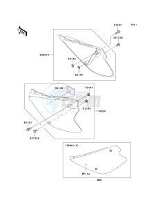 KX 100 A [KX100 MONSTER ENERGY] (A6F - A9FA) D9FA drawing SIDE COVERS