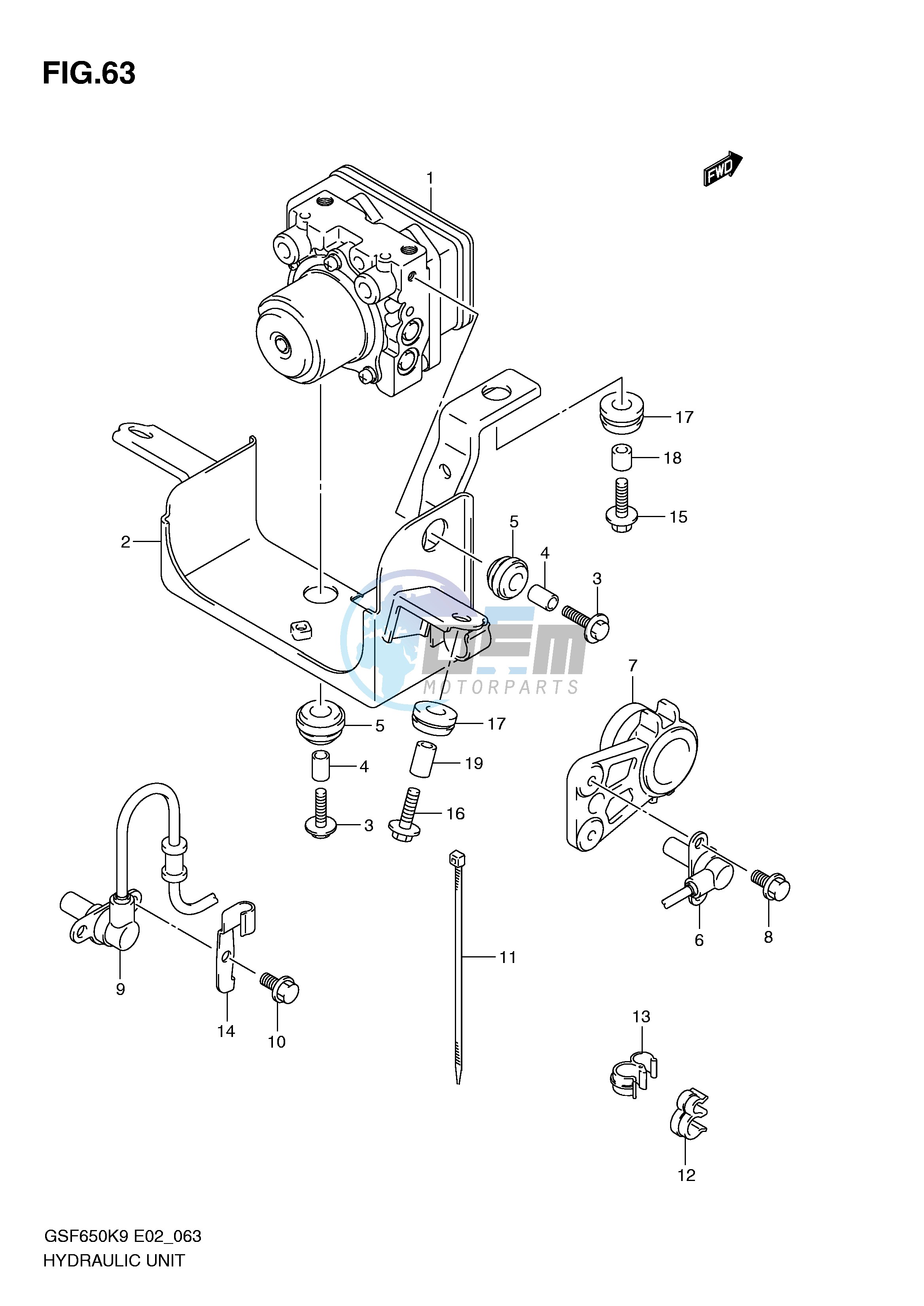 HYDRAULIC UNIT (GSF650AK9 SAK9 UAK9 SUAK9 AL0 SAL0 UAL0 SUAL0)