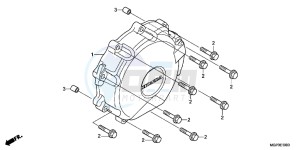 CBR1000RRE Fireblade 2ED drawing A.C. GENERATOR COVER (CBR1000RRC/ D/ E EXCEPT MA/ S)