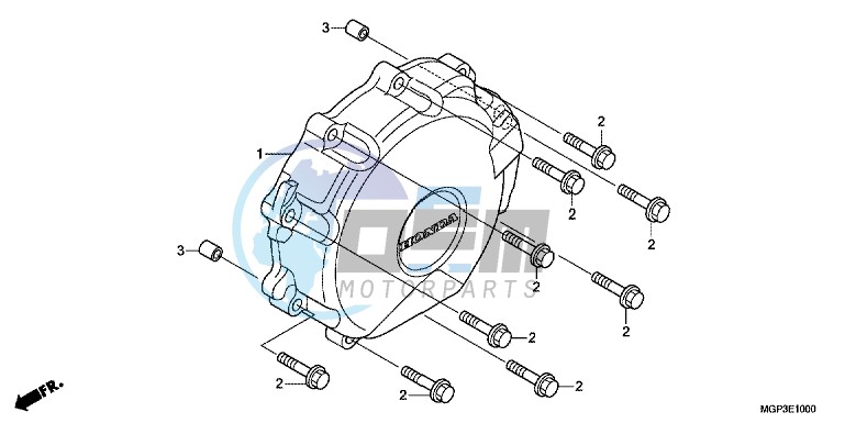 A.C. GENERATOR COVER (CBR1000RRC/ D/ E EXCEPT MA/ S)