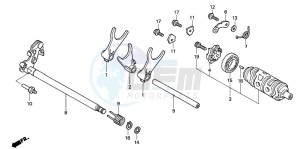 VTR1000F FIRE STORM drawing GEARSHIFT DRUM