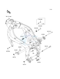 ZX 600 P [NINJA ZX-6R] (7F-8FA) P8FA drawing ENGINE MOUNT