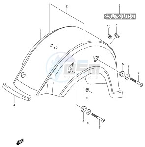 VL800 (E2) VOLUSIA drawing REAR FENDER (VL800K4)