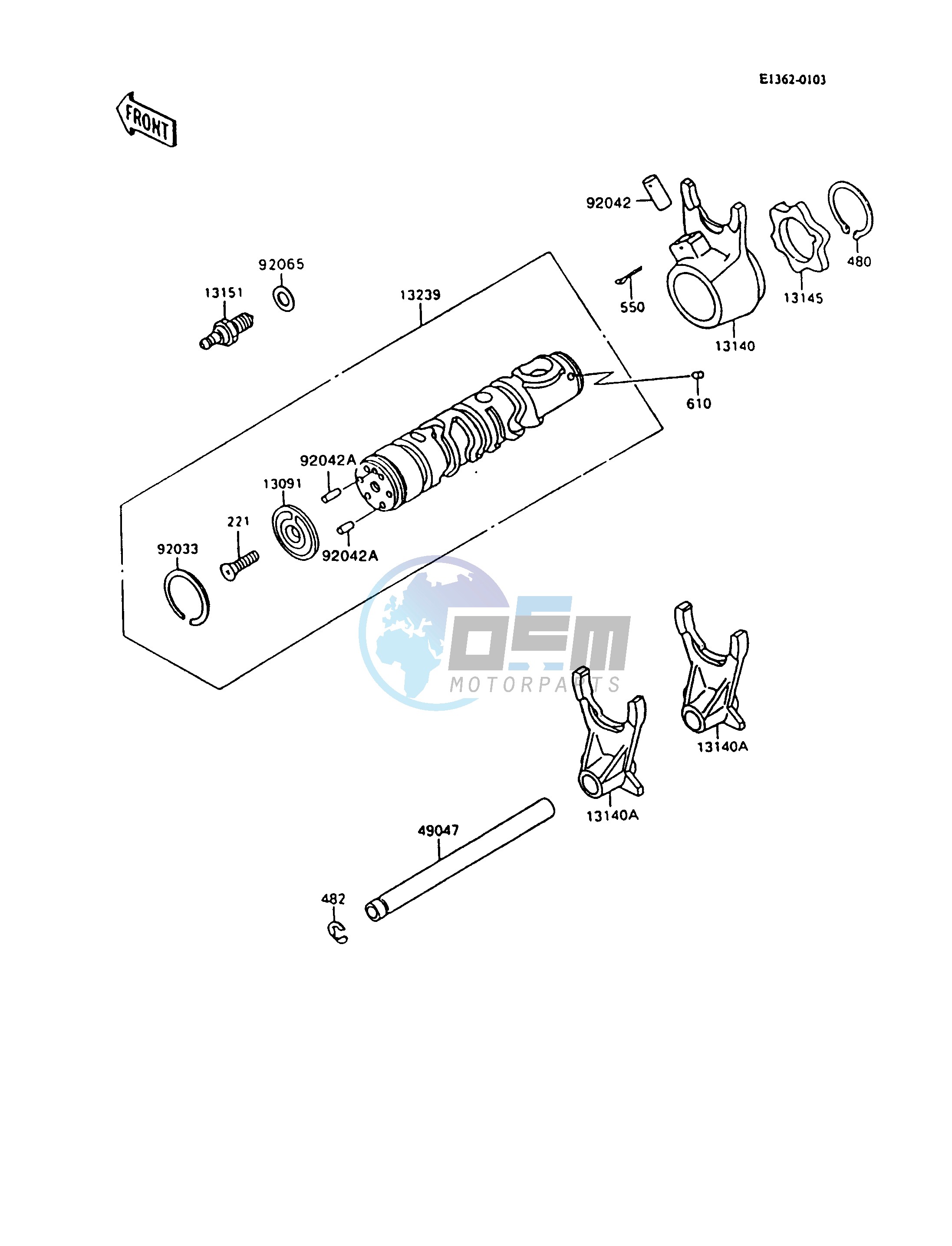 GEAR CHANGE DRUM_SHIFT FORK-- S- -