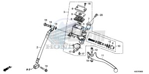 SH300AG TRX250T Europe Direct - (ED) drawing REAR BRAKE MASTER CYLINDER