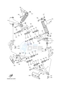 YXR700F YXR7FSPB RHINO 700 SPORTS EDITION (1RB9 1RBA 1RBB) drawing FRONT SUSPENSION & WHEEL