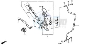 CR85R drawing FR. BRAKE MASTER CYLINDER