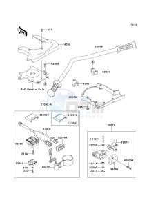 JS 800 A [800 SX-R] (A6F-A9F) A7F drawing HANDLEBAR