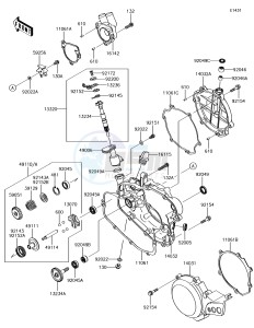 KX85-II KX85DGF EU drawing Engine Cover(s)