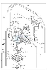 RM250 (E3-E28) drawing CARBURETOR (MODEL K5)