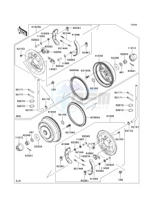 KAF 620 N[MULE 4010 4X4 HARDWOODS GREEN HD] (N9F) N9F drawing FRONT HUBS_BRAKES