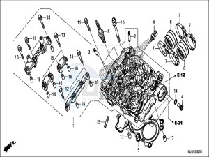 CBR500RAH CBR500R ED drawing CYLINDER HEAD