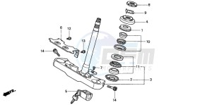 VT750C2 drawing STEERING STEM