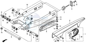 CB600F HORNET drawing SWINGARM