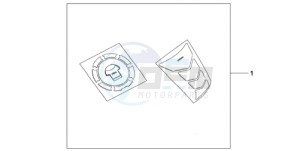 CBR600RRA F / CMF drawing TANKPAD / FUEL LID COVER