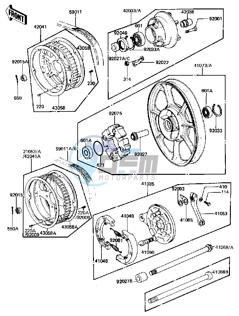 REAR WHEEL_HUB_BRAKE_BELT -- 81-83 D2_D3_D4_D5- -