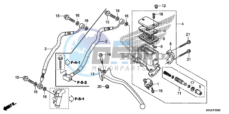 RR. BRAKE MASTER CYLINDER