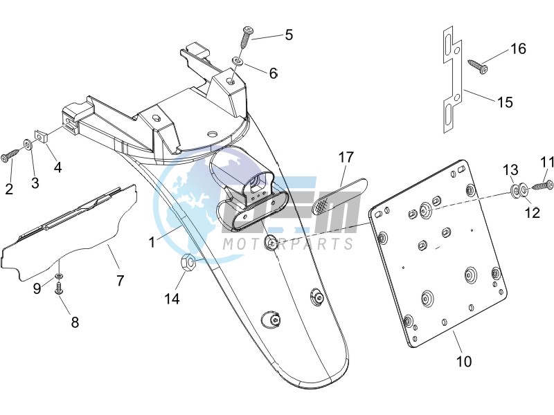 Rear cover - Splash guard