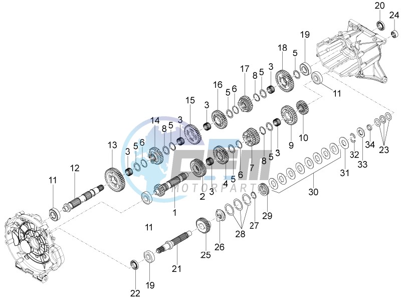 Gear box - Gear assembly