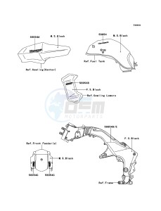 VERSYS_1000 KLZ1000AEF FR GB XX (EU ME A(FRICA) drawing Decals(Black)