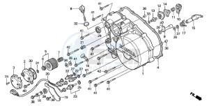 TRX300FW FOURTRAX 300 4X4 drawing RIGHT CRANKCASE COVER