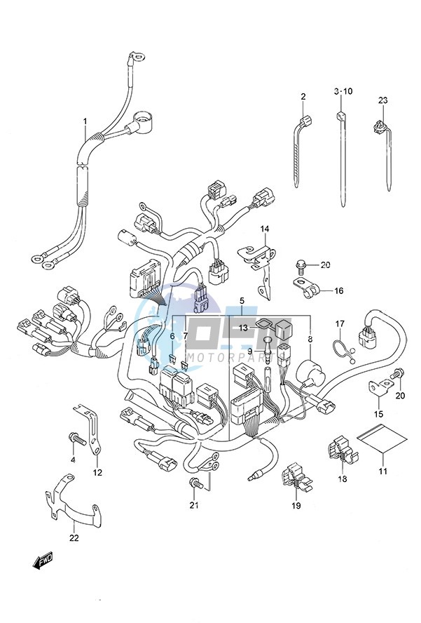 Harness Tiller Handle w/Power Tilt