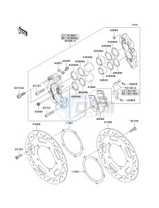 VN 2000 G [VULCAN 2000] (8F-9F) 0G9F drawing FRONT BRAKE