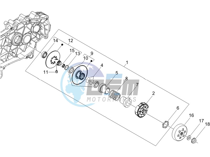 Driven pulley