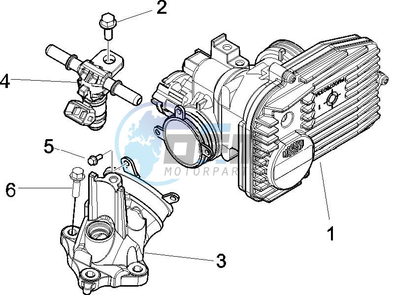 Throttle body - Injector - Union pipe