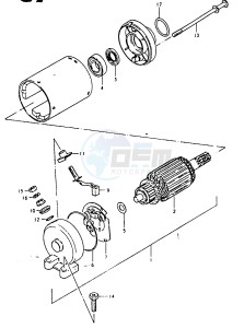 GSX1100 (T-X) drawing STARTING MOTOR