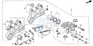 CBF600N drawing REAR BRAKE CALIPER