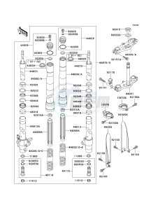 KX 100 D [KX100] (D1-D5) [KX100] drawing FRONT FORK