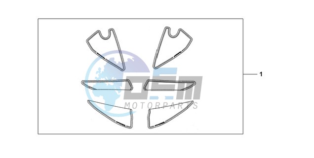 RACING STICKER WHITE BACKGROUND 'NUMBER PLATE STICKERS' WITH