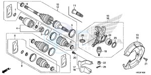 TRX420FM1E TRX420 Europe Direct - (ED) drawing FRONT KNUCKLE/FRONT DRIVE SHAFT