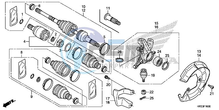 FRONT KNUCKLE/FRONT DRIVE SHAFT