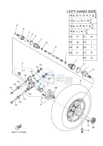 YFM700FWBD YFM70KPSH KODIAK 700 EPS SPECIAL EDITION (B329) drawing REAR WHEEL