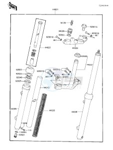 KX 80 C [KX80] (C2) [KX80] drawing FRONT FORK -- F_NO.007514-- -