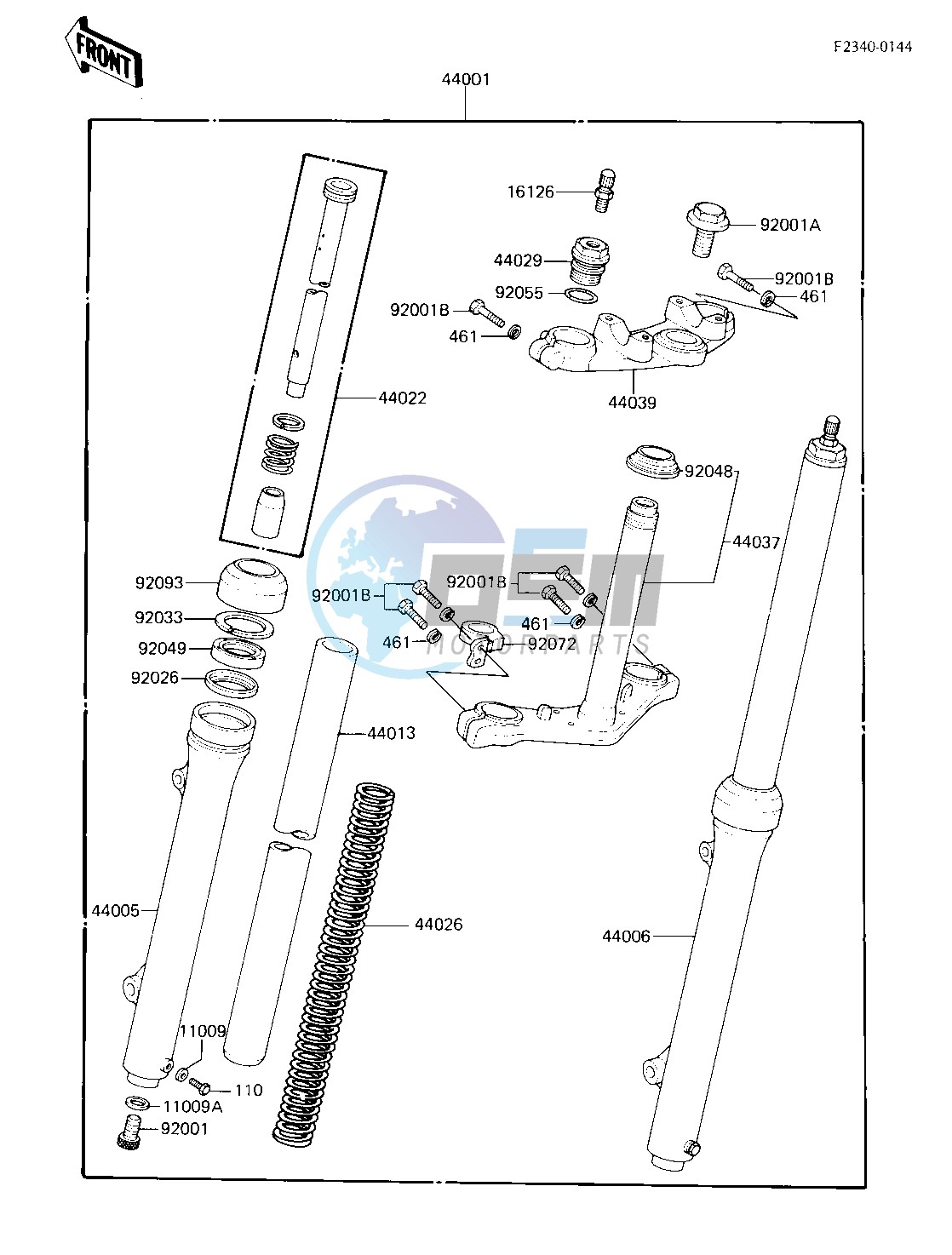 FRONT FORK -- F_NO.007514-- -