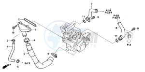 CB1300F1 CB1300SUPER FOUR drawing WATER PIPE