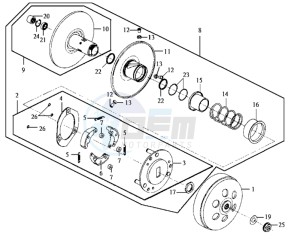 JOYRIDE 125 drawing CLUTCH / V-SNAAR