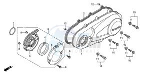 SH125S drawing LEFT CRANKCASE COVER