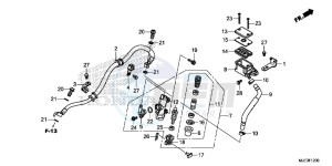 CBR650FE CBR650FE 2ED - (2ED) drawing REAR BRAKE MASTER CYLINDER (CBR650F)