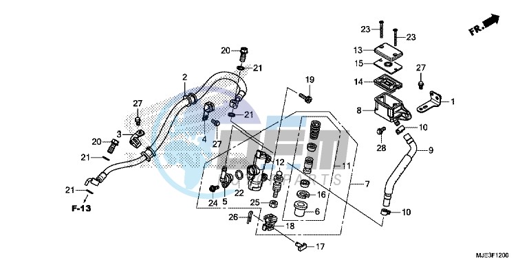 REAR BRAKE MASTER CYLINDER (CBR650F)