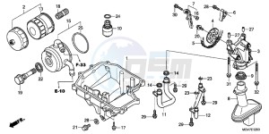 CBR600FC drawing OIL PAN/OIL PUMP