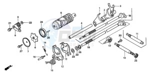 TRX500TM drawing GEARSHIFT DRUM