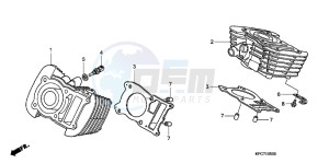 XL125VB drawing CYLINDER