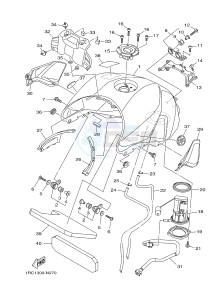 MT09 900 (1RC1 1RC2) drawing FUEL TANK