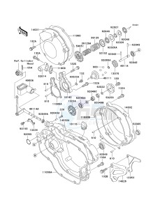 KX 125 L (L4) drawing ENGINE COVER-- S- -